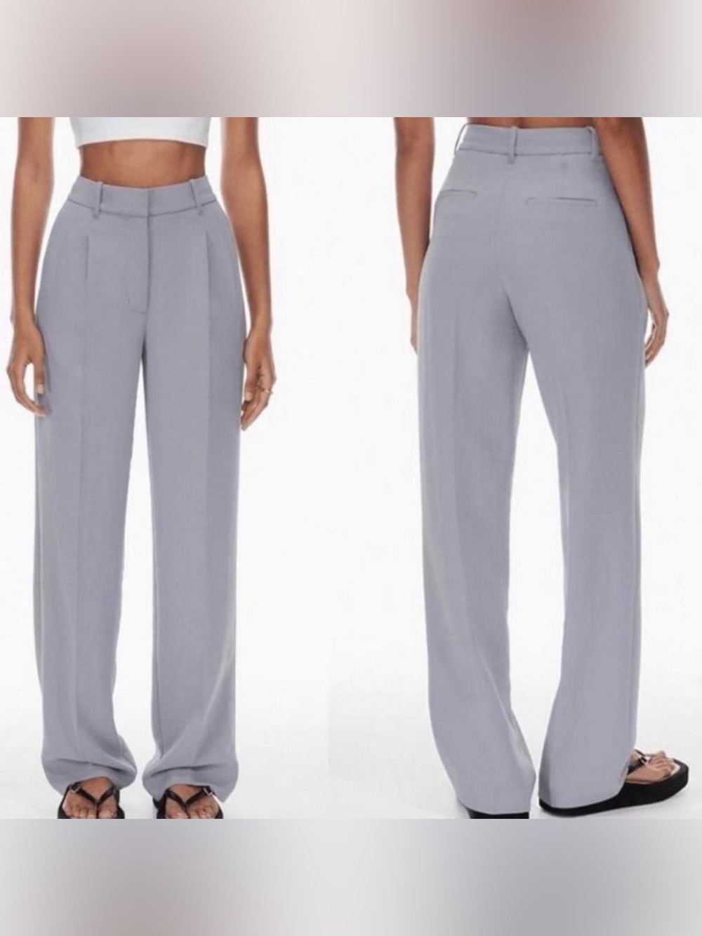 Effortless Pants in Ardoise (light gray lilac) High-Rise